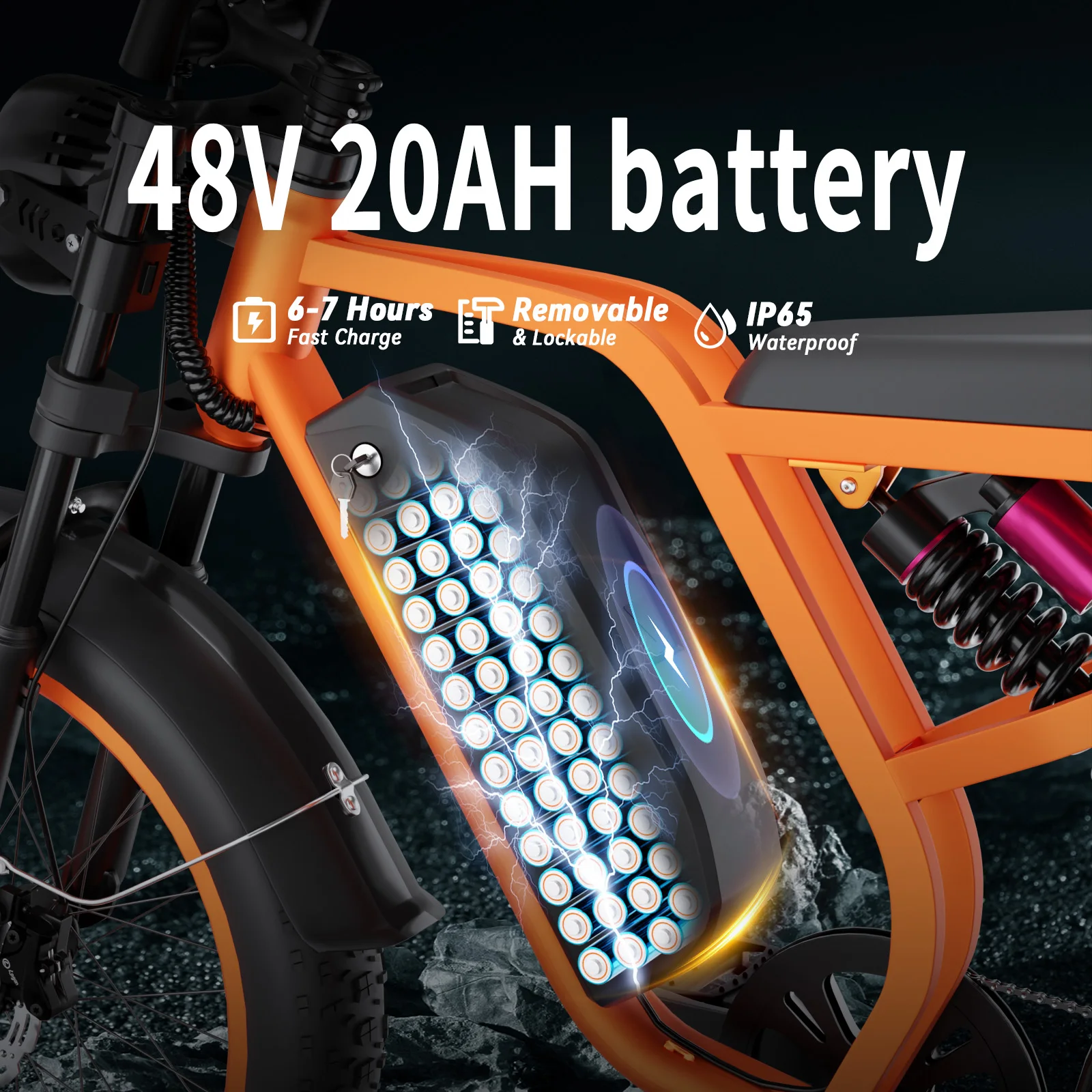 SU8 Electric Bicycle for Adults 20 Inch Fat Tire Bike 48v Ebike 1500w Long Range Electric Bike for Adults 7 Speed Electr Bike 3