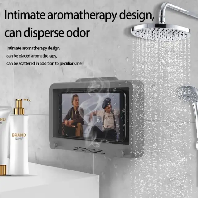 Falra Szerelt Érintőképernyős Mobiltelefon Tartó Fürdőszoba Lezárt Védő Borító Tároló Vízálló Doboz - Image 4