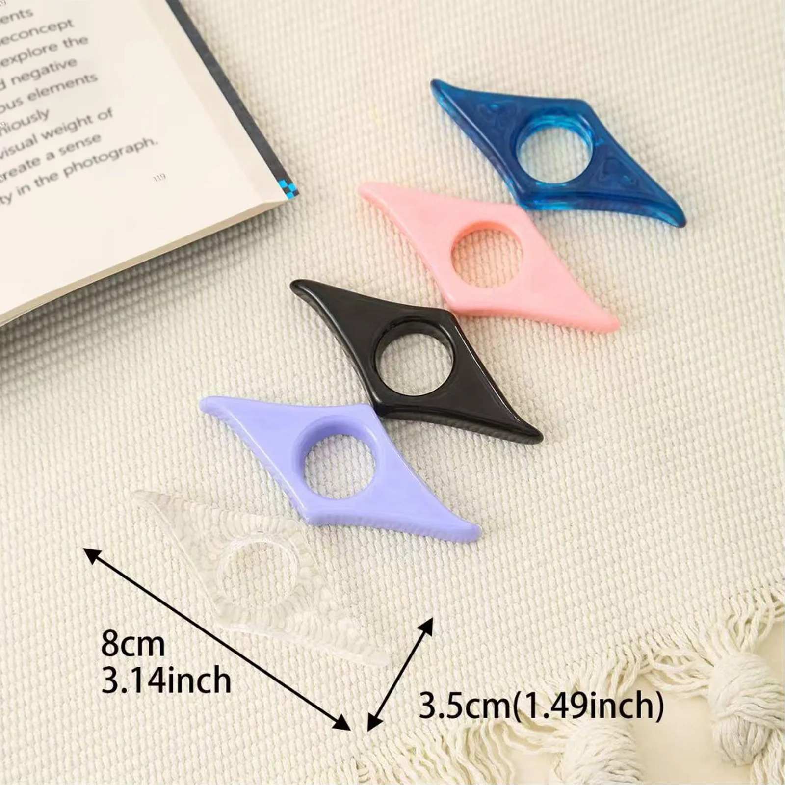 Acrylic Thumb Press Bookmarks for Reading Teachers Book Lovers