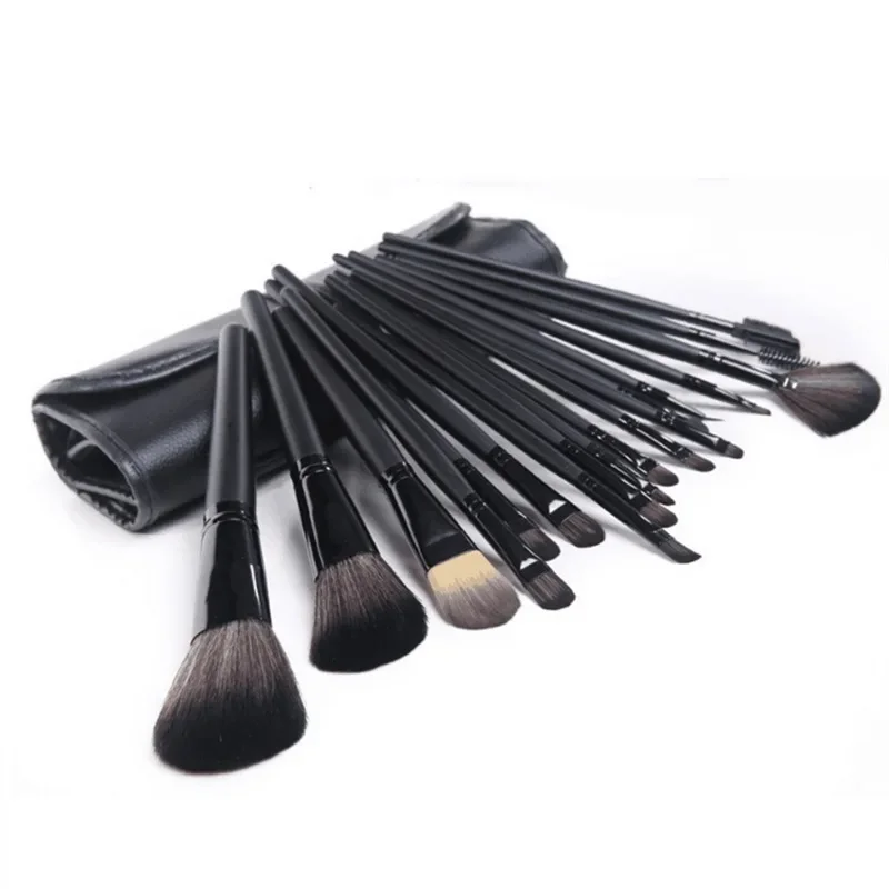 

18 makeup brush set Black eyeshadow blush Loose powder Multi-functional beauty tool Brush bristles are soft and powderless