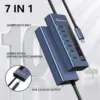 Minisopuru Powered USB C Hub 7 in 1 Type C 3.2 Hub Supports 10Gbps Data Fast Charging Adapter for MacBook Pro Air iMac iPad Hub 2