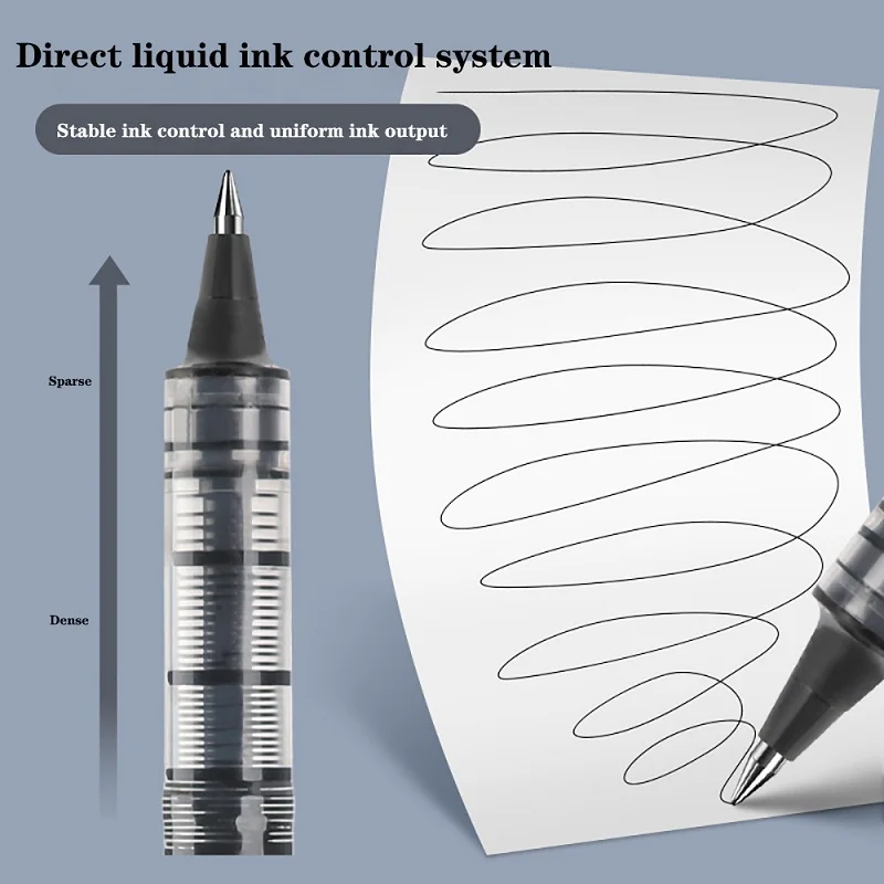 Uni UB-150 Straight Liquid Type Neutral Pen Stationery Supplies 0.38/0.5mm Anti Halo Dye Ball-point Pen For Student Exam Office 5