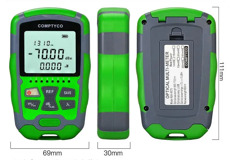 Four-in-one MiNi Optical Power Meter All-in-one Machine 5km AUA-MC70 Charging Model -70~+10dbm