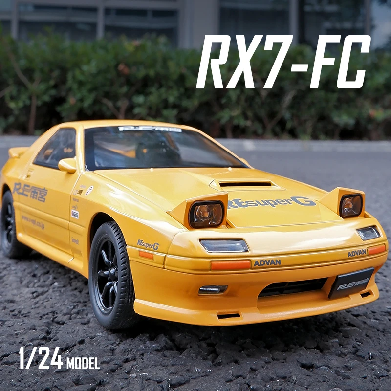 

Simualtion масштаб 1:24, Mazda RX7, модель спортивного автомобиля из сплава, со звуком, металлическая литая машинка, игрушки, домашний декор, автомобиль, миниатюрный подарок для мальчиков