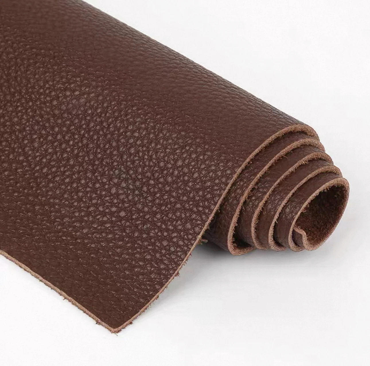 Premium First-Layer Cowhide Leather Sofa in Chestnut Brown