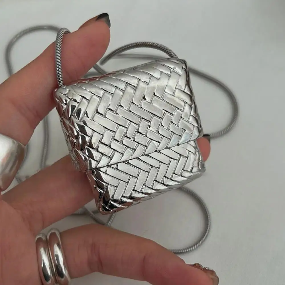 Trend New Woven Bag Pendant Necklace For Women Girls Fashion Versatile Necklace Bag Accessories Girl's Necklaces Sweater Chains