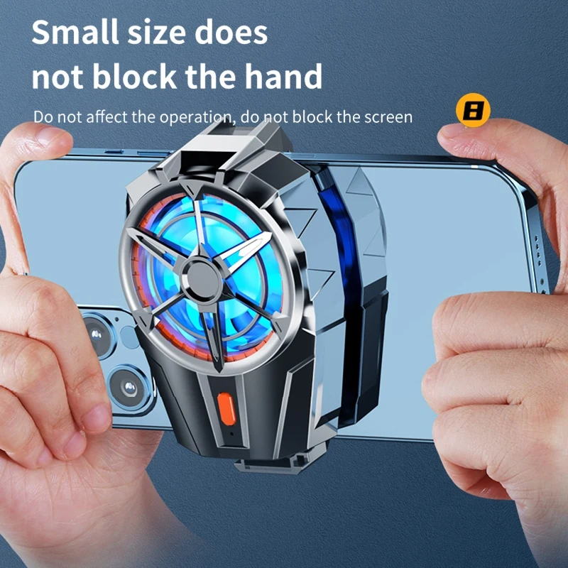 X52 300mAh Wireless Phone Cooler For Gaming Rechargeable Cooling Fan Portable Air Cooler Radiator Back Clip For Phone phone cooler mobile radiator air cooler cell phone fan