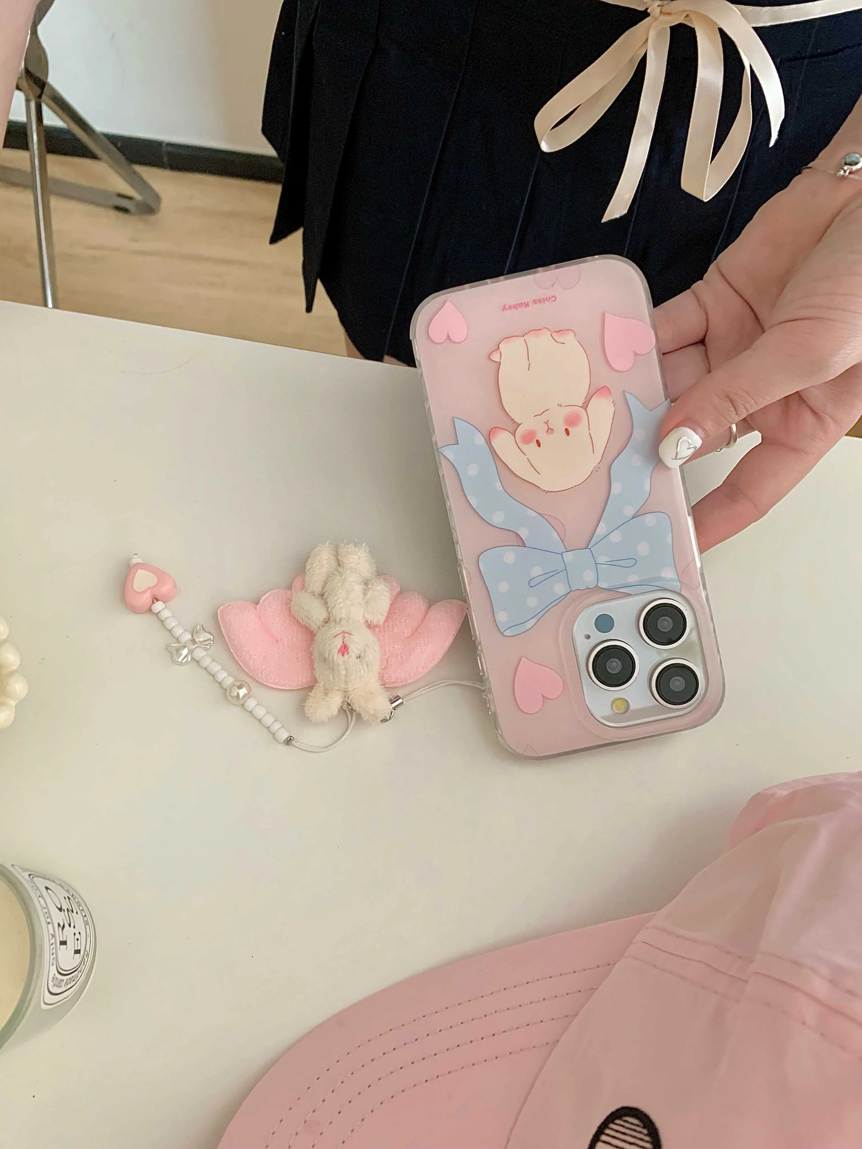 Angel Rabbit Chain Phone Case for iPhone