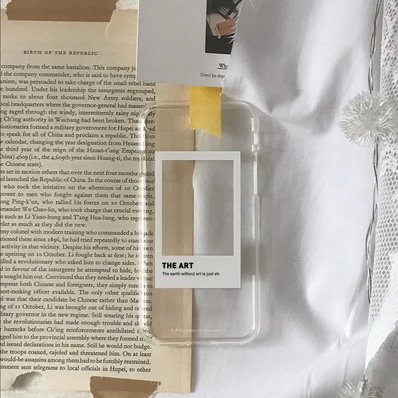 Creative Frame Transparent Shockproof Phone Case - Durable & Protective Cover