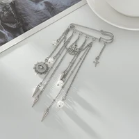 Multi-Functional Evil Eye Brooch Chain Tassel Anklet Pant Pin Faux Pearl Adjustable All-Match Gothic Jewelry for Women Wholesale 4