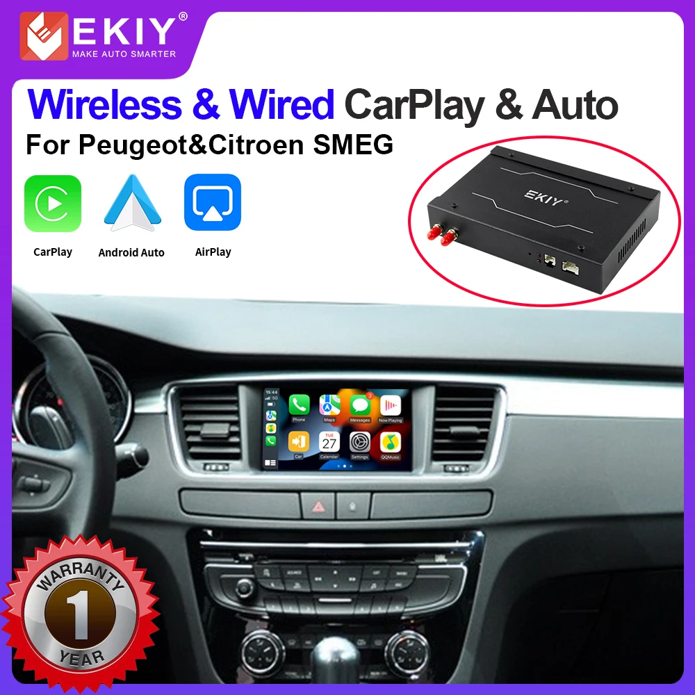 Ekiy Wireless Carplay Module Box Per Peugeot E Citroen C4 Peugeot 308 Smeg Ds4 Ds3 508 208 200 Android Auto Mirror Link Car Play