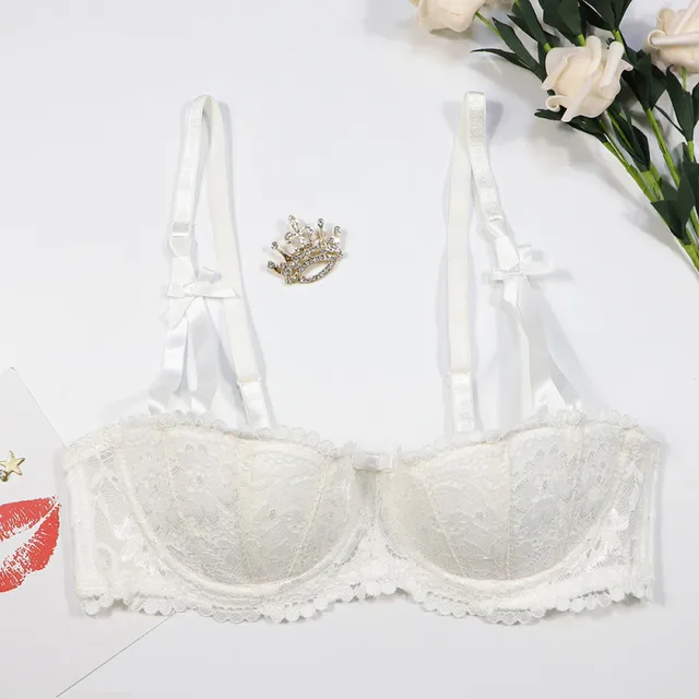 Varsbaby Sexy lace Bra Half Cup Push Up UnderwearThin Cotton Women Bras