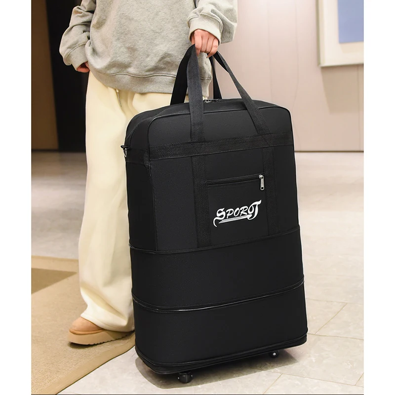 Folding Luggage Bags Travel Bag Large Capacity Moving Universal Wheel Duffle Pack Foldable Business Storage Bag with Wheels 6