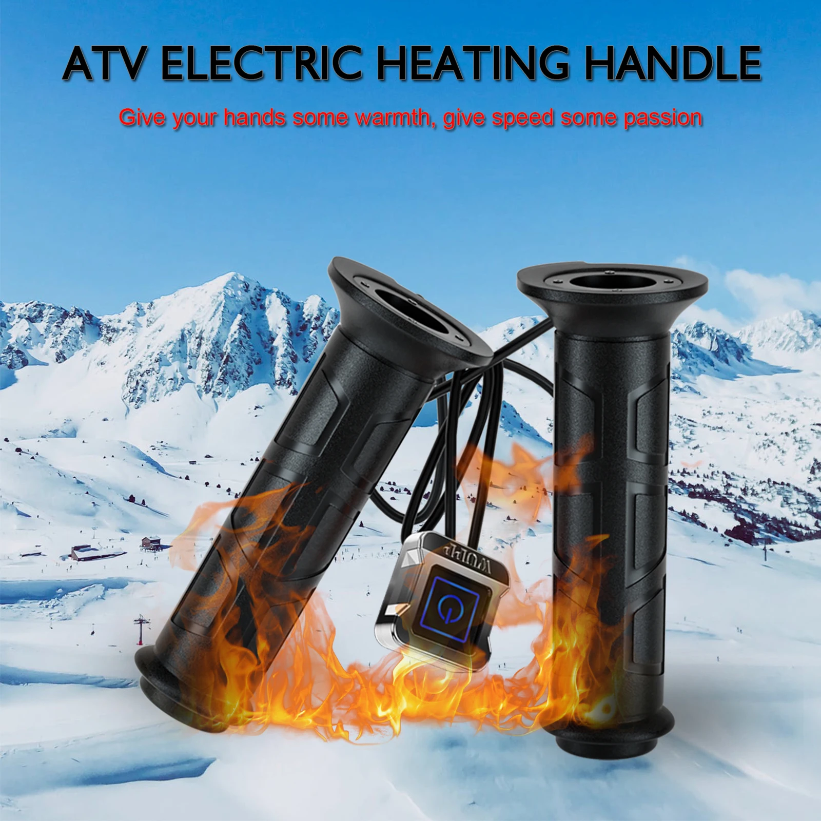 

Moto Universal Electric Heating Heat Handle Grips Warmers Waterproof Modified Non-Slip Adjust Winter Warm Handlebar Grip Covers