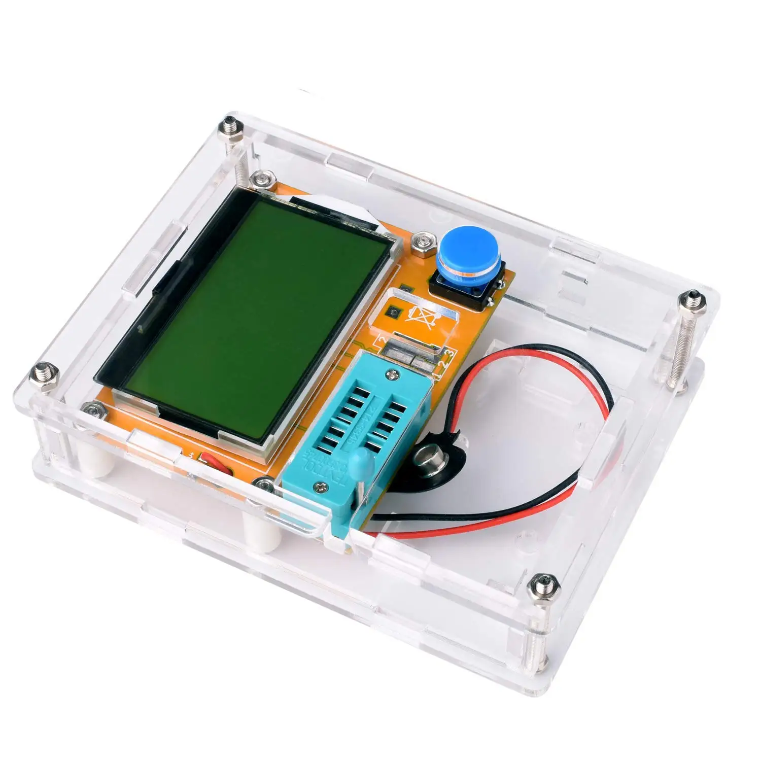 Lcr-T4 Mega328 Digital Transistor Tester Resistenza Capacità Diodo Triodo Esr Meter Mos Pnp Npn Lcr Con Custodia