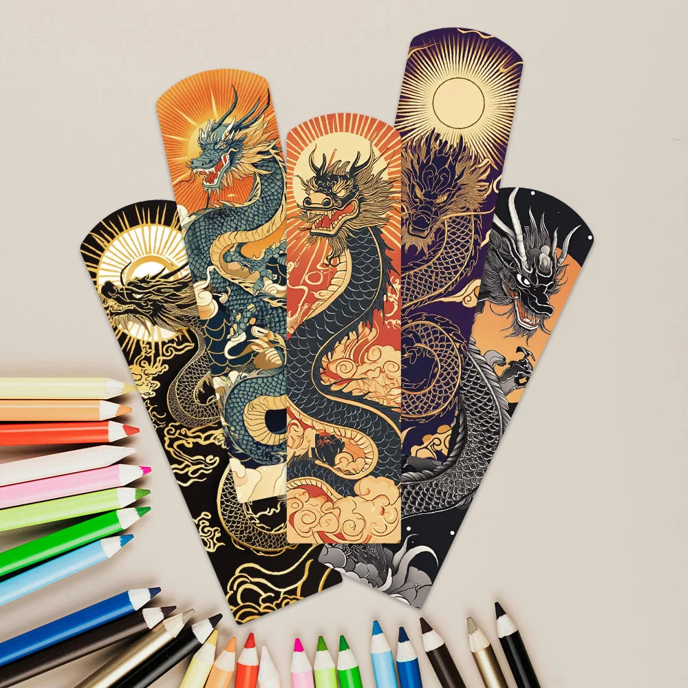 30 قطعة من الإشارات المرجعية الورقية للتنين الصيني...