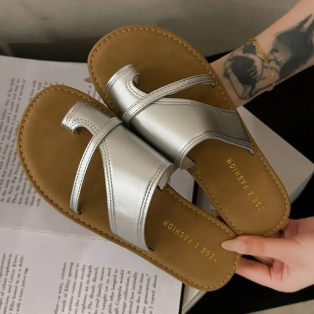 

Шлепанцы, пляжная обувь, женские тапочки, роскошные сланцы, лоферы, летняя плоская обувь из искусственной кожи