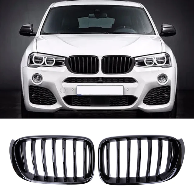 Ein Paar Auto Kühlergrill Racing Grills Diamant Niere Gitter Für BMW X3 X4  F25 F26 2014 2015 2016 2017 chrom Meteor Stil - AliExpress