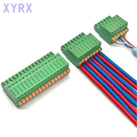 1 ชุด Solderless Docking ประเภท 15EDGRK 2.54 มม.2-16P Terminal Blocks Connector 2EDGKD-2.5/2.54 ฤดูใบไม้ผลิปลั๊กสีเขียว Terminal Blocks 1