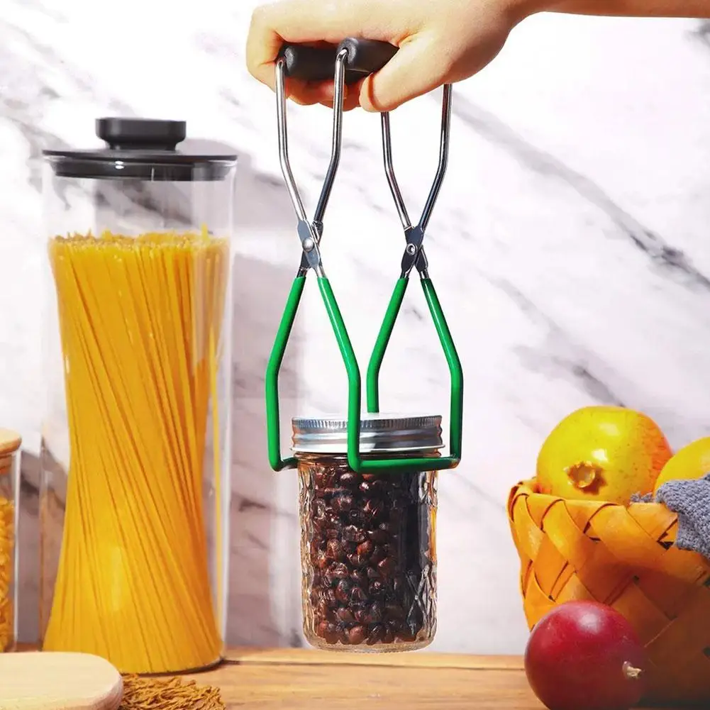 Stainless Steel Canning Jar Lifter with Grip Handle for Kitchen
