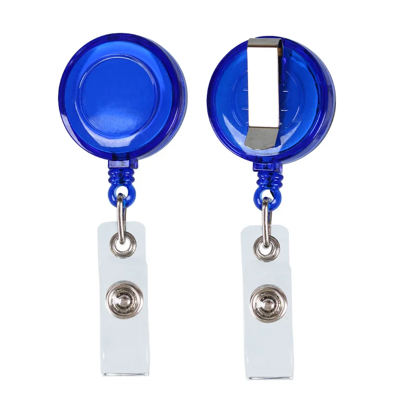Retractable Badge Reel 5PC Color Pull Badge ID Lanyard Name Tag Card Holder Key Ring Anti-Lost Chain Clips School office Supply