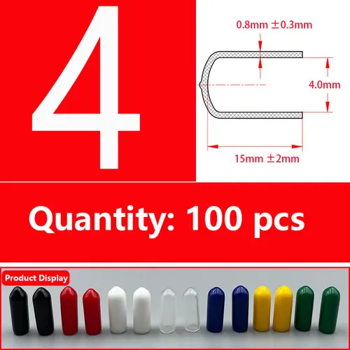 Rubber Cap Sleeve Soft Elasticity Silicone Protective Cover  Sealing Plug Thread Protection Sleeve Black Red White Blue 1.5-24mm - Image 7