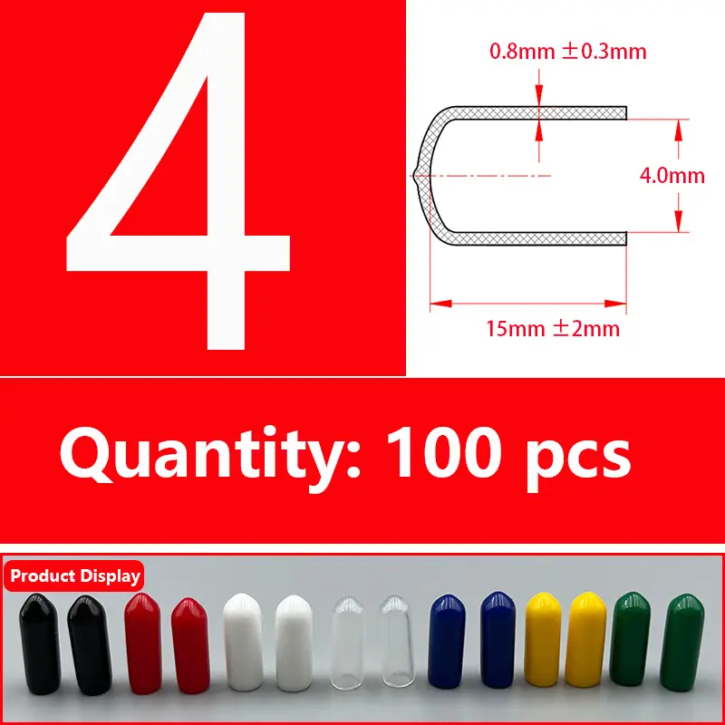 Rubber Cap Sleeve Soft Elasticity Silicone Protective Cover  Sealing Plug Thread Protection Sleeve Black Red White Blue 1.5-24mm - Image 7