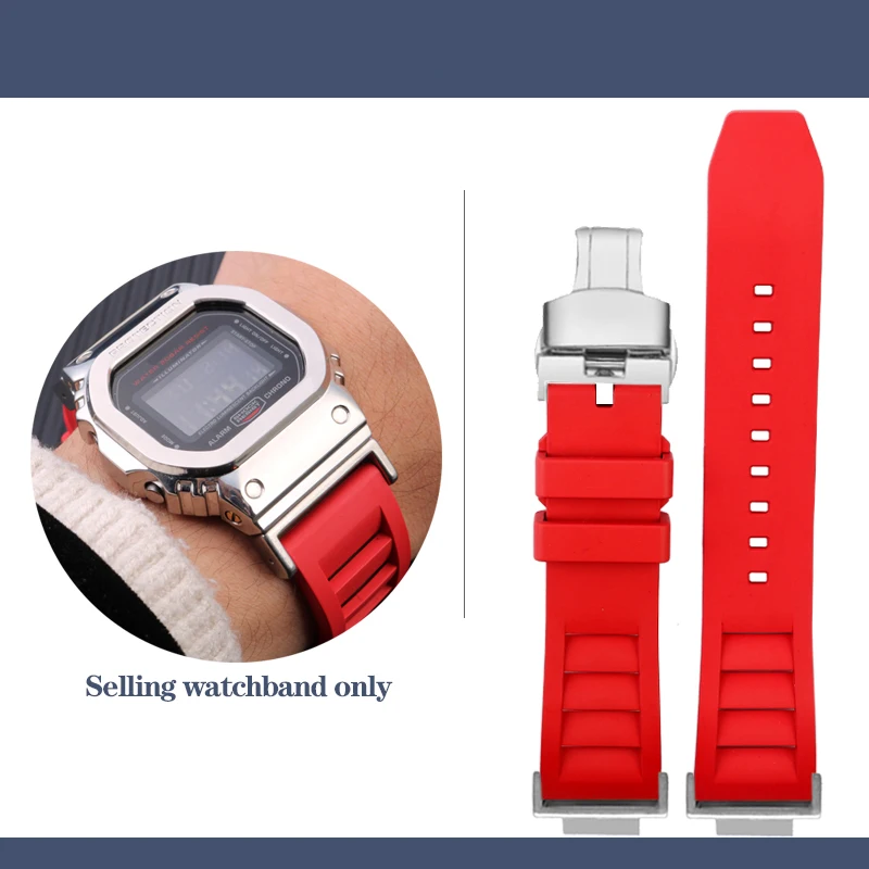 thumbnail image 1 of Correa de reloj de caucho fluorado nueva para G-SHOCK Casio DW-5600 GM-5600 GW-B5600 DW5600/5610 GW-M5610 GA2100 Series, 1 of 5