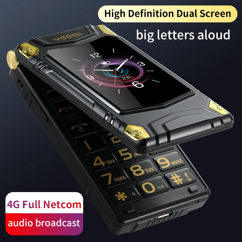 YeeMI-M7-4G-Rugged-Feature-Phone-Big-Button-Full-Band-Flip-Phone-Dual ...