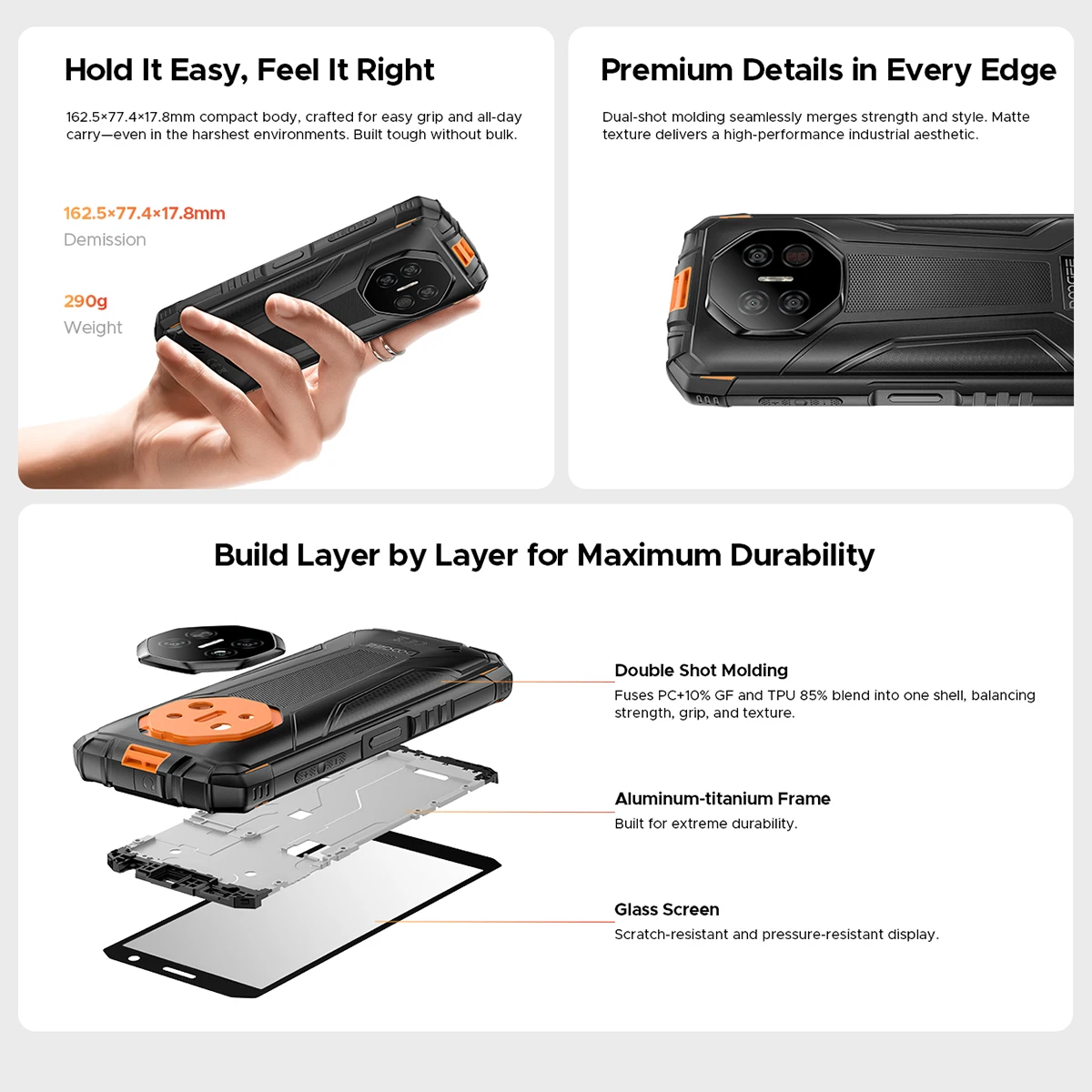 2025 NEW DOOGEE Fire 3 Ultra Rugged Smartphon 5G 5.5" HD 24GB RAM 256GB ROM Cell Phone 8350mAh Android 15 NFC Telephone Portable - Image 2