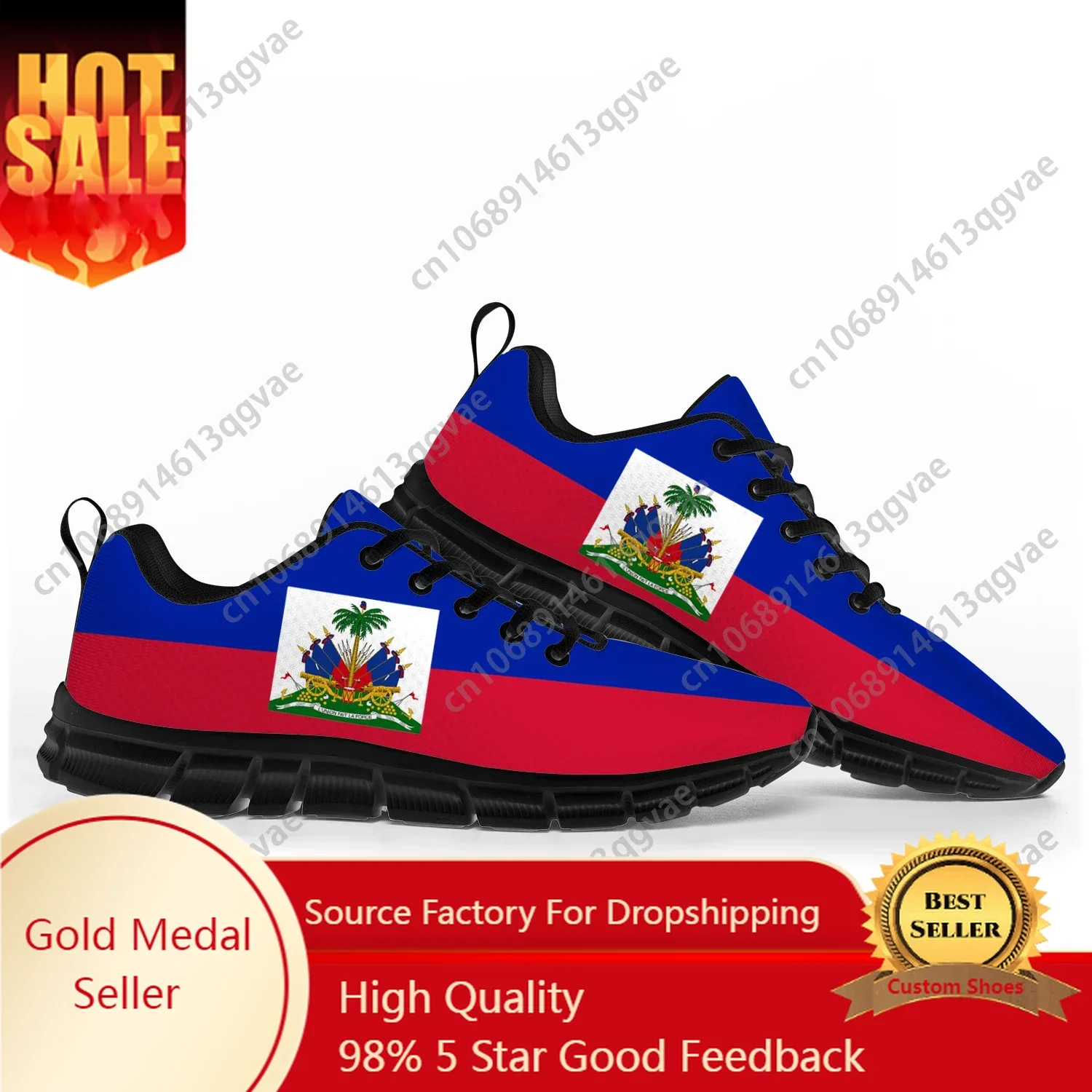 Haitian Flag Sports Shoes Mens Womens Teenager Kids Children Sneakers Haiti Casual Custom High Quality Couple Shoes