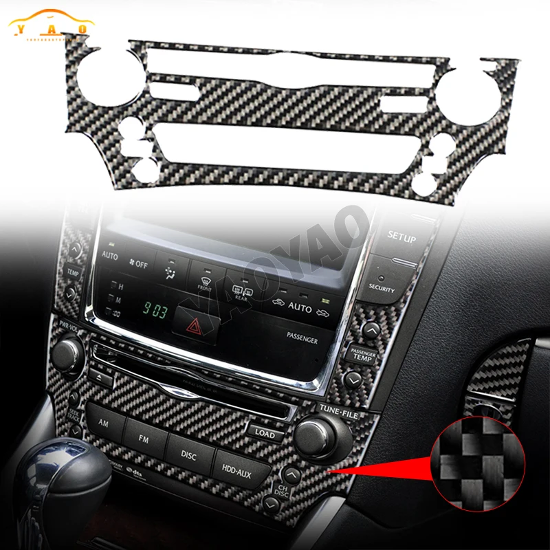 

Для Lexus IS IS250 300 350C 2006-2012 Центральная панель управления компакт-диском декоративная наклейка чехол аксессуары для интерьера из настоящего углеродного волокна