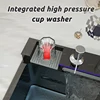 Stainless Steel Kitchen Sink With Waterfall Extra Large Single Solt with Knife Holder Digital Display Faucet Set Wash Basin 5
