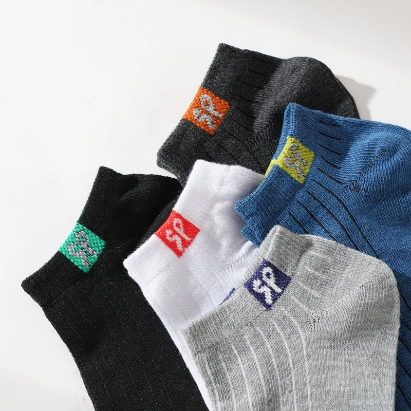 10 Pairs/Lot Women‘s Ankle Short Socks Trendy Versatile Letter Boat Shallow Mouth Comfortable Soft and Breathable Casual Socks