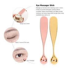 

2 Color Eye Cream Applicator Cosmetic Spatulas Eye Roller Massage Stick Anti Wrinkle Facial Spoon Gold Alloy Thin Face Care Tool