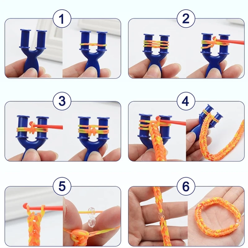 DIY Hand Made Rubber Bands Twist Loom Set Rubber Loom Bands Kits Friendship  Bracelet Maker Making Kit for Kids In Stock - AliExpress