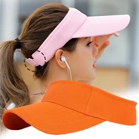Summer Sun Hats Breathable Men Women Adjustable Visor UV Protection Top Empty Solid Sports Tennis Golf Running Sunscreen Cap 1