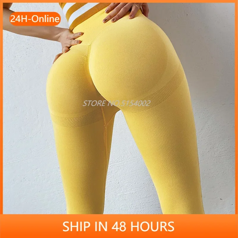 Sexy Women Leggings Bubble Butt Push Up Fitness Legging Slim High Waist  Leggins Mujer Seamless Fitne