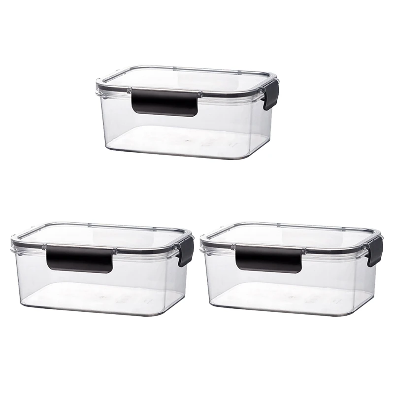 

3Pcs Freeze Food Sealed Box With Lid Food Storage Box Suitable For Vegetables And Meat