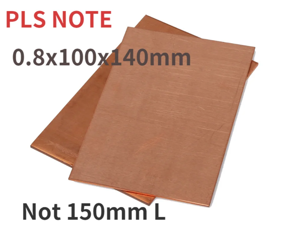 T2 Plaque de cuivre Plaque de cuivre Rouge Feuille de cuivre Pure Copper  DIY Feuille de cuivre Épaisseur 0,5 mm 0. 6MM 0. 8MM 1MM 1. 2MM 1,5 mm 2MM