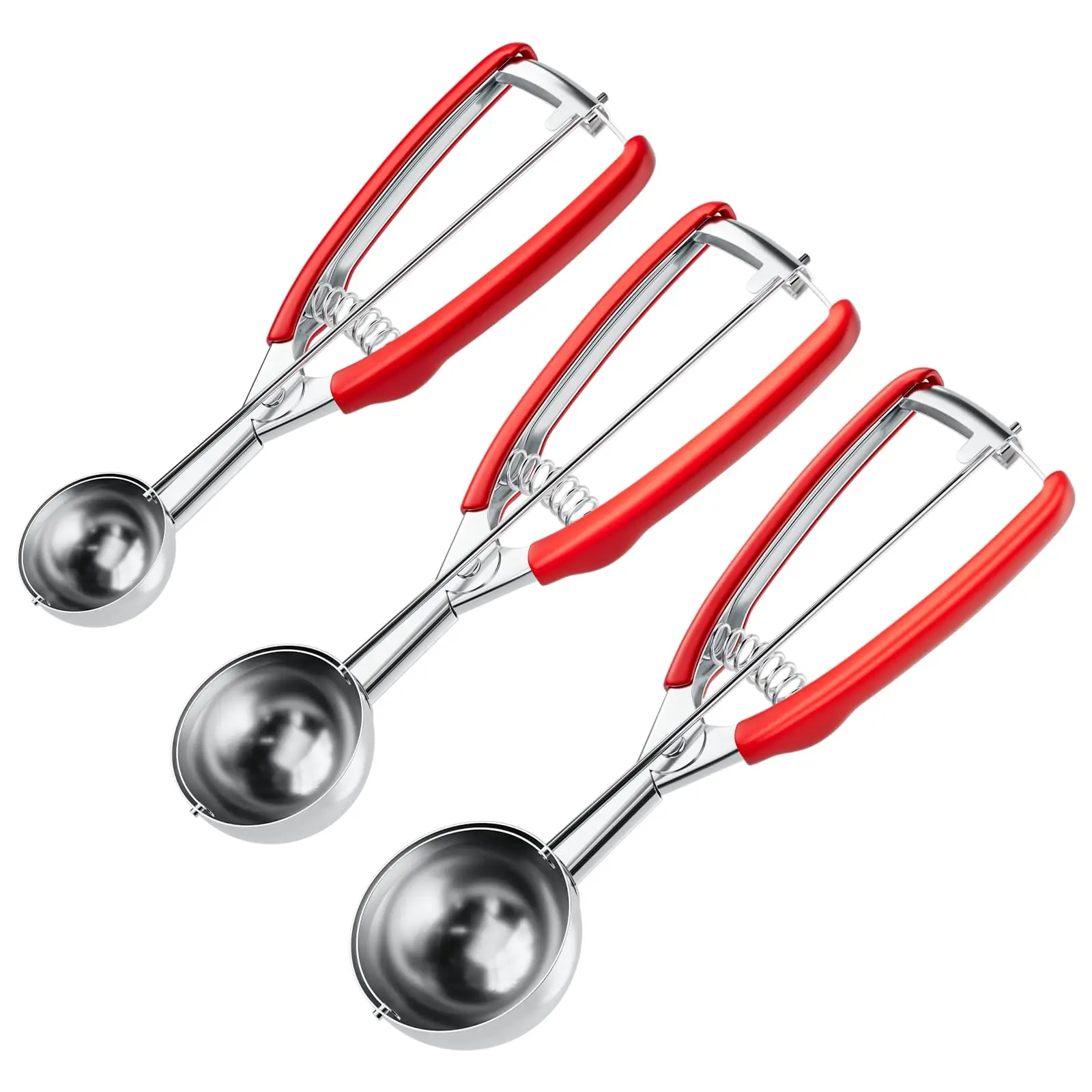 Ice Cream Scoop Stainless Steel Cookie Scoop with Easy Trigger Perfect for Making Ball Shapes for Melon Ball Cupcake Baking ice cream scoop