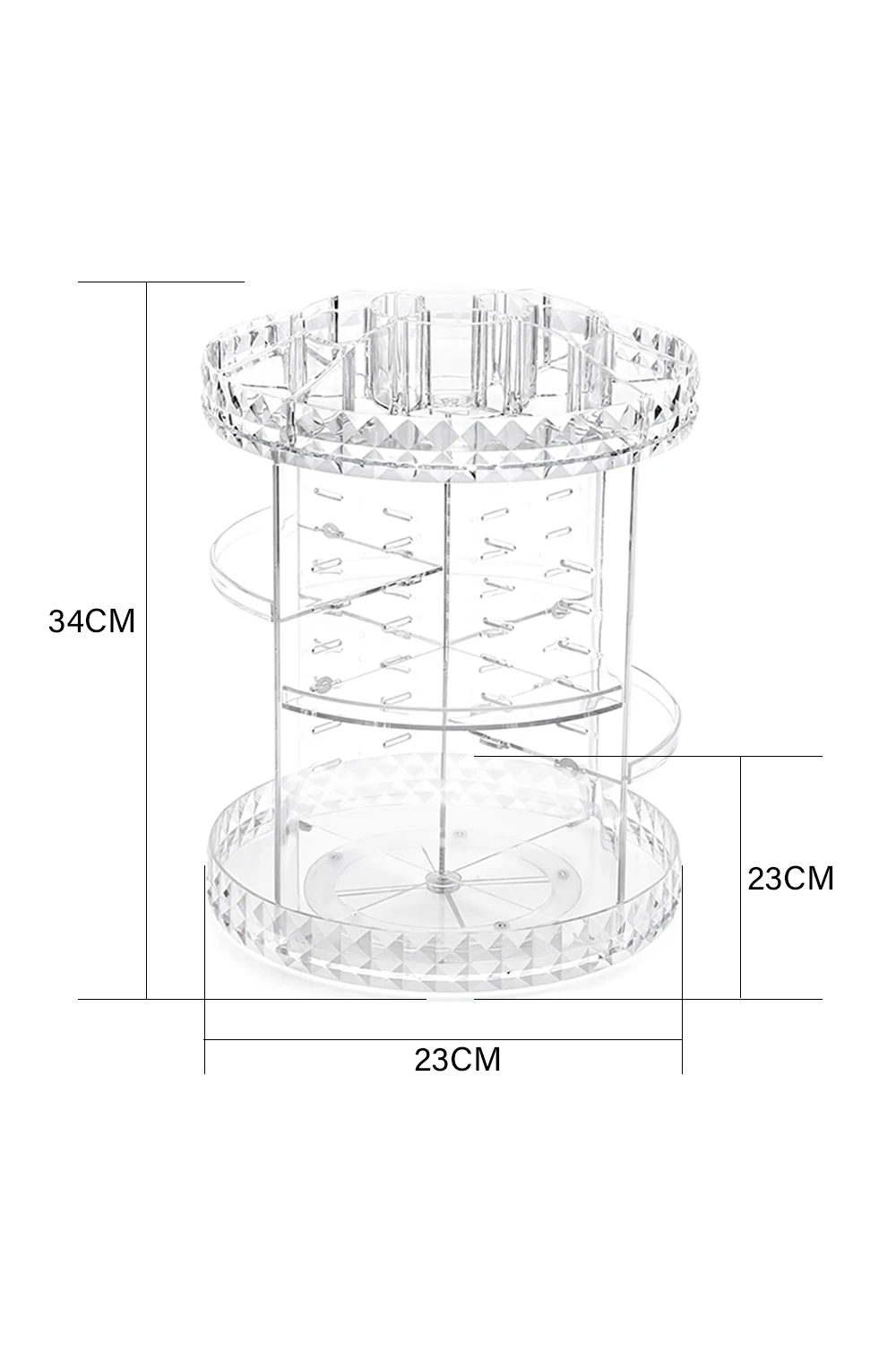 【Sheonly】Transparent Acrylic Rotating Multifunctional Makeup Organizer: uk Stock, 4 Days Free Delivery, & No Order Amount limit