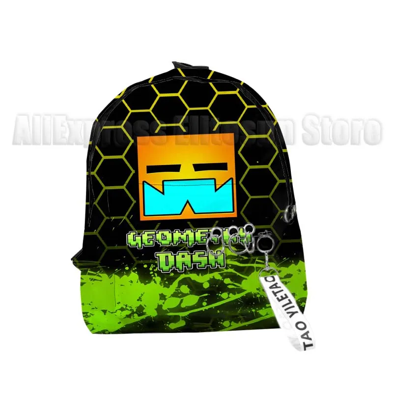 Kids Angry Geometry Dash 3D Print Backpacks for Girls Boys Cartoon Anime Bookbags Students School Bags Children Knapsacks Gifts 3