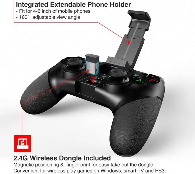 е 2.4G  Ʈѷ  ̽ƽ, iOS, ȵ̵ Ʈ, º, PC ȣȯ