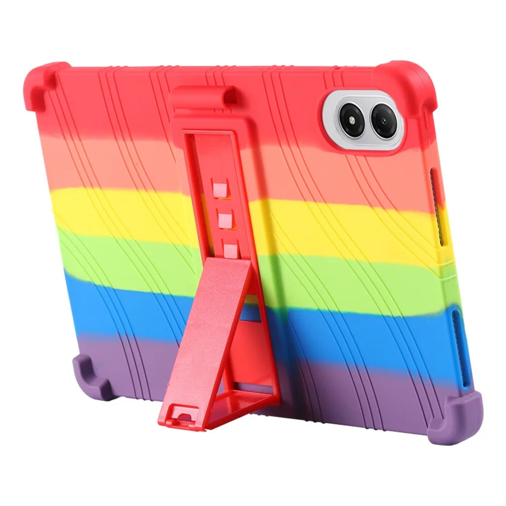 Shockproof Silicone Tablet Case with Portable Rear Kickstand and Kickstand Feature