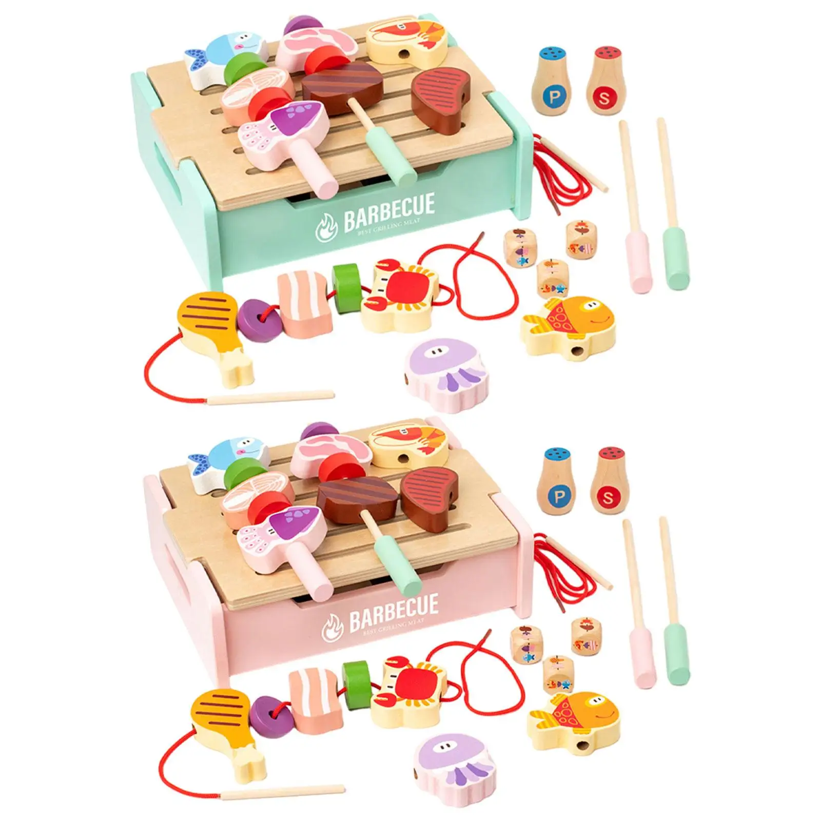 

Kids Barbecue Toy Cooking Skills Educational Toys Set for Girls Toddlers Preschool Children Birthday Gifts