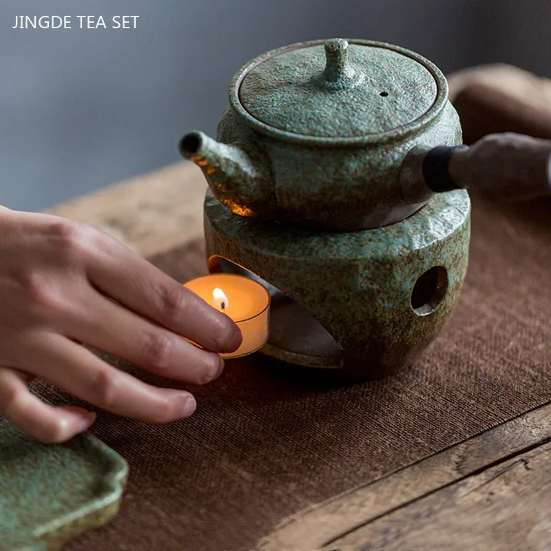 Ancient Rough Pottery Tea Set Home Ceramic Beauty Teapot and Cup Set Handmade Custom Filter Teapot Zen Master Cup