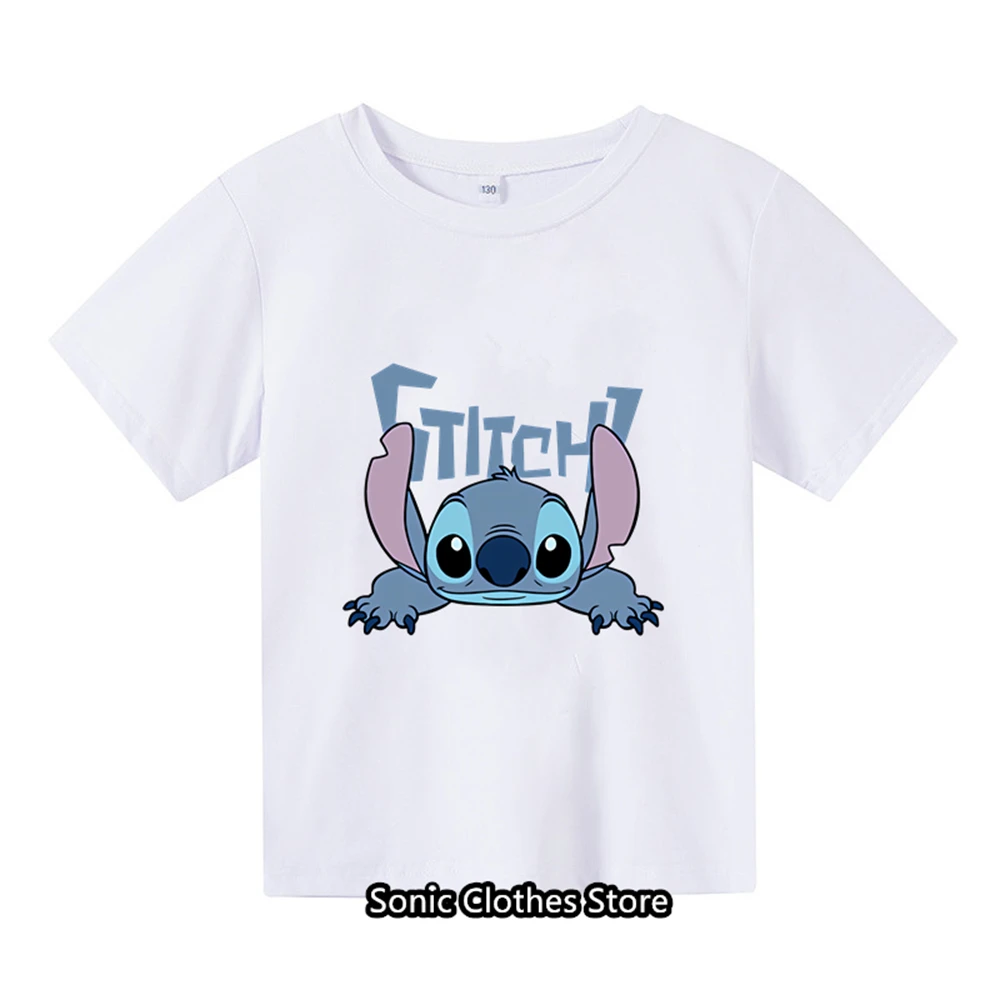 

Children's Girls Y2k 90s Kawaii Lilo Stitch Funny T Shirt Kids Stitch Cute T-shirt Graphic Tshirt Tees Boys Clothes Cartoon