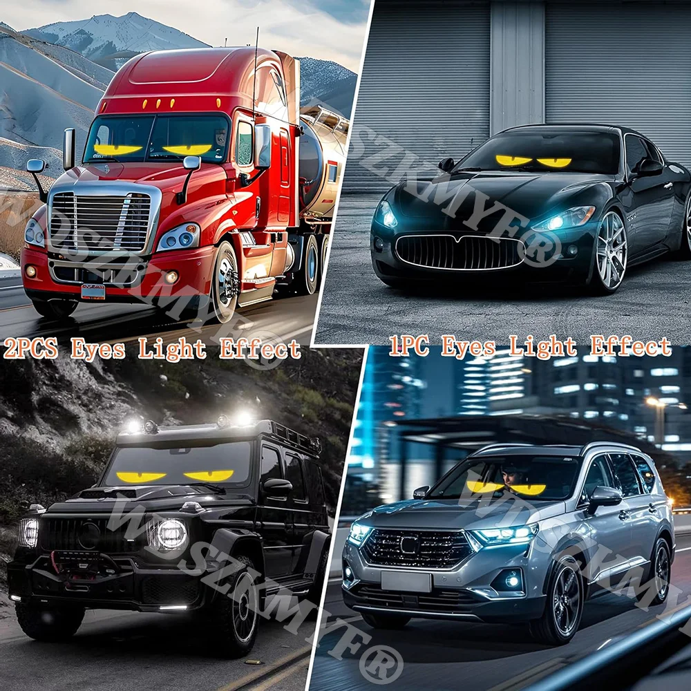 App DIY LED Eyes Sign Matrix Pixel Panel Scrolling Bright For Truck Signboard Flexible LED Car Sign BT Esports Gaming Decorative