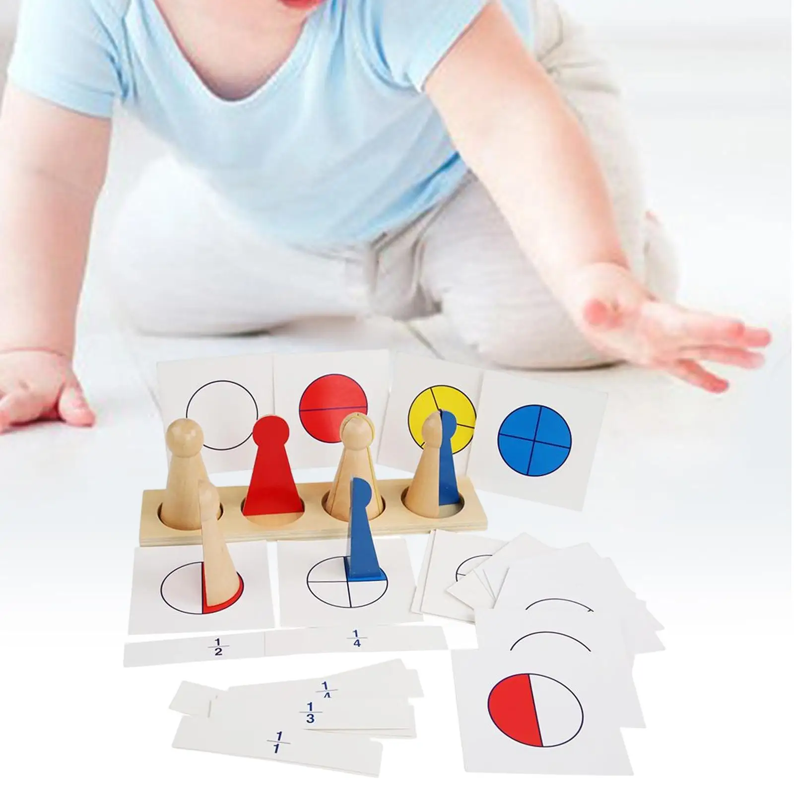 Wood Montessori Math Manipulatives Educational Toys for Children Girls Boys